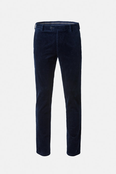 MEYER Roma Corduroy Chinos - 3708 Organic Cotton Stretch - Navy