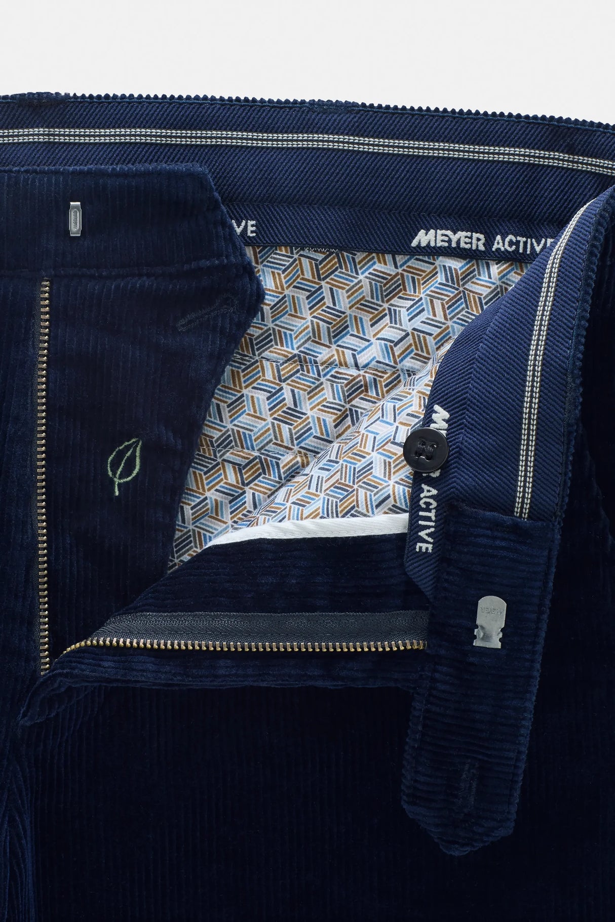 MEYER Roma Corduroy Chinos - 3708 Organic Cotton Stretch - Navy