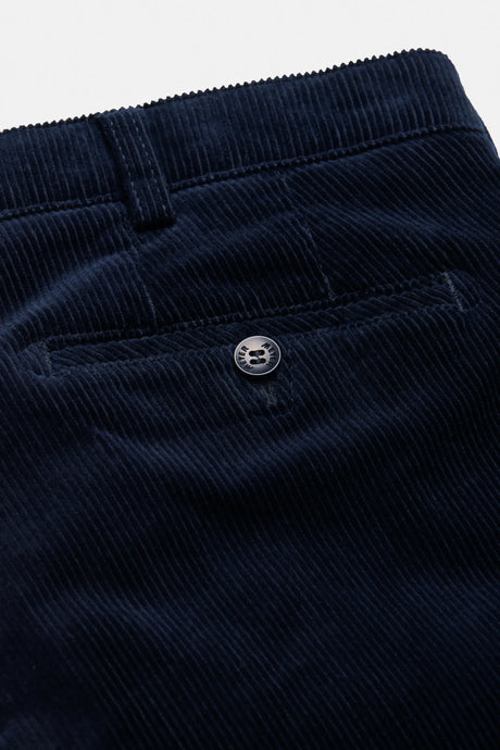 MEYER Roma Corduroy Chinos - 3708 Organic Cotton Stretch - Navy