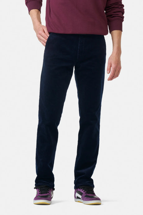 MEYER Roma Corduroy Chinos - 3708 Organic Cotton Stretch - Navy