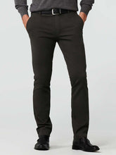 Load image into Gallery viewer, MEYER Trousers - New York 5602 Micro Print Twill Cotton Chinos - Charcoal

