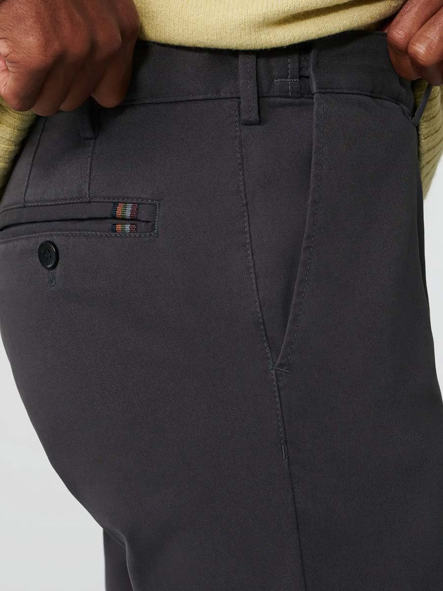 MEYER Trousers - Oslo 316 Luxury Cotton Chinos - Expandable Waist - Charcoal