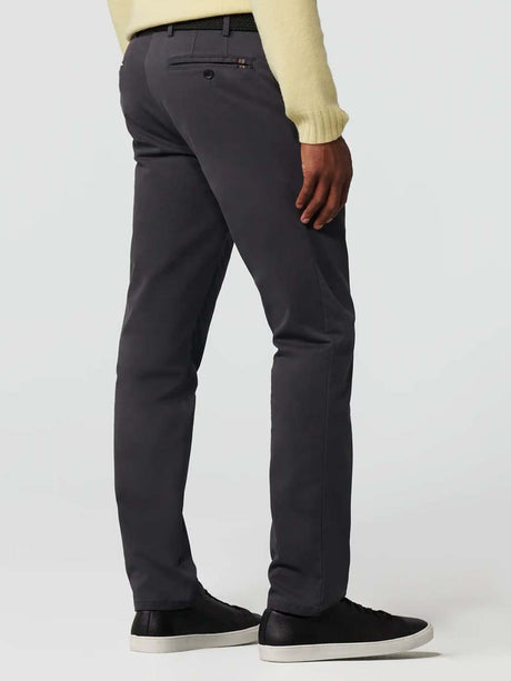 MEYER Trousers - Oslo 316 Luxury Cotton Chinos - Expandable Waist - Charcoal
