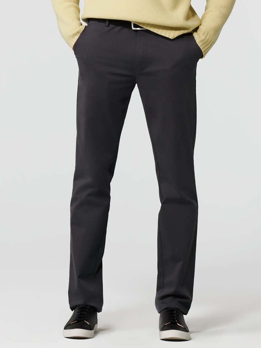 MEYER Trousers - Oslo 316 Luxury Cotton Chinos - Expandable Waist - Charcoal