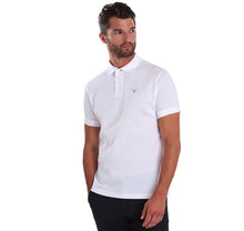 Load image into Gallery viewer, BARBOUR Tartan Pique Polo Shirt - Men&#39;s - White/Dress
