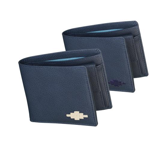 PAMPEANO Moneda Coin Wallet - Navy Leather