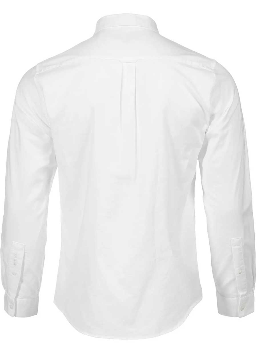 MUSTO Essential Long Sleeve Oxford Shirt - Men's - White