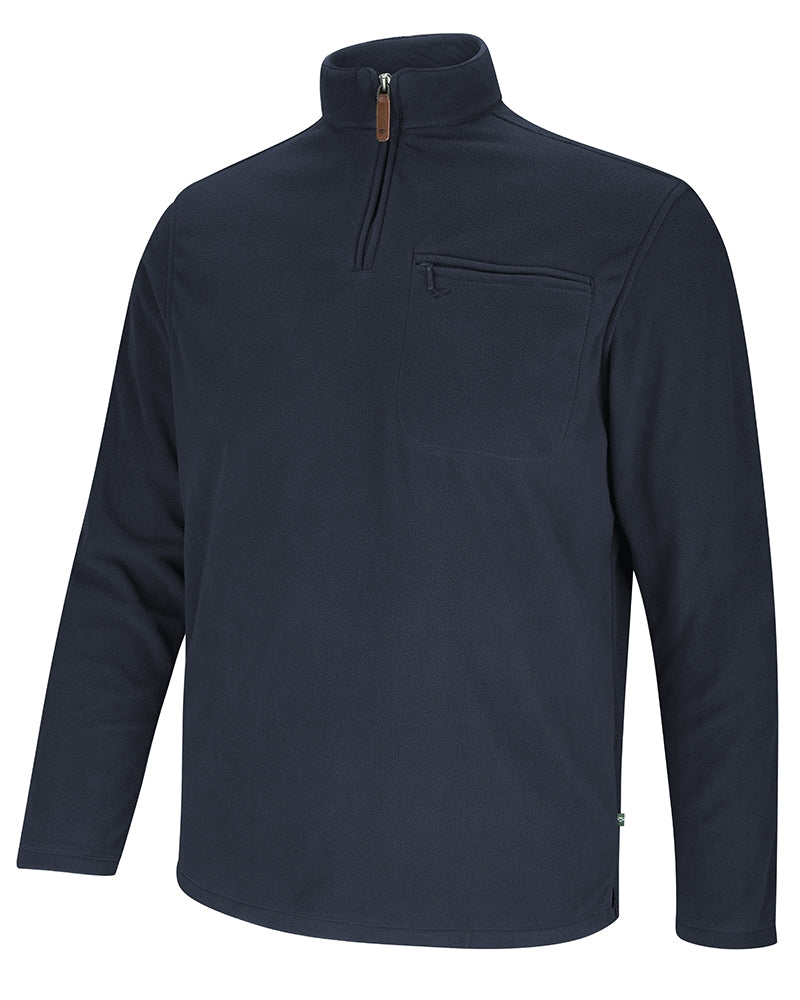 HOGGS OF FIFE Islander 1/4 Zip Micro-Fleece Shirt - Men's - Navy Hoggs of Fife