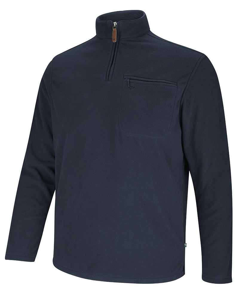 HOGGS OF FIFE Islander 1/4 Zip Micro-Fleece Shirt - Men's - Navy
