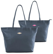 Load image into Gallery viewer, Pampeano - Trapecio Tote Bag - Navy Leather
