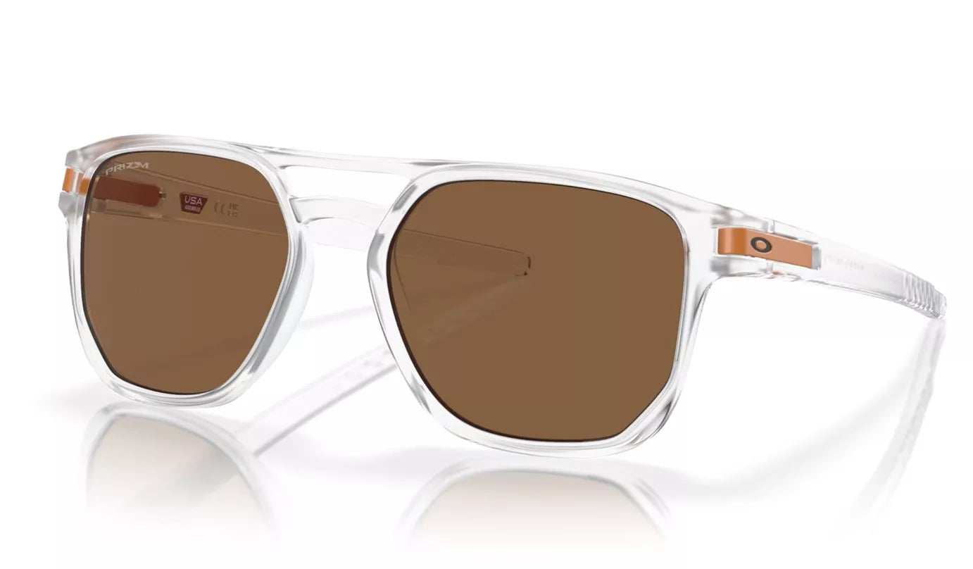 20% OFF - OAKLEY Latch Beta Sunglasses - Introspect Collection - Matte Clear Frame - Prizm Bronze Lens
