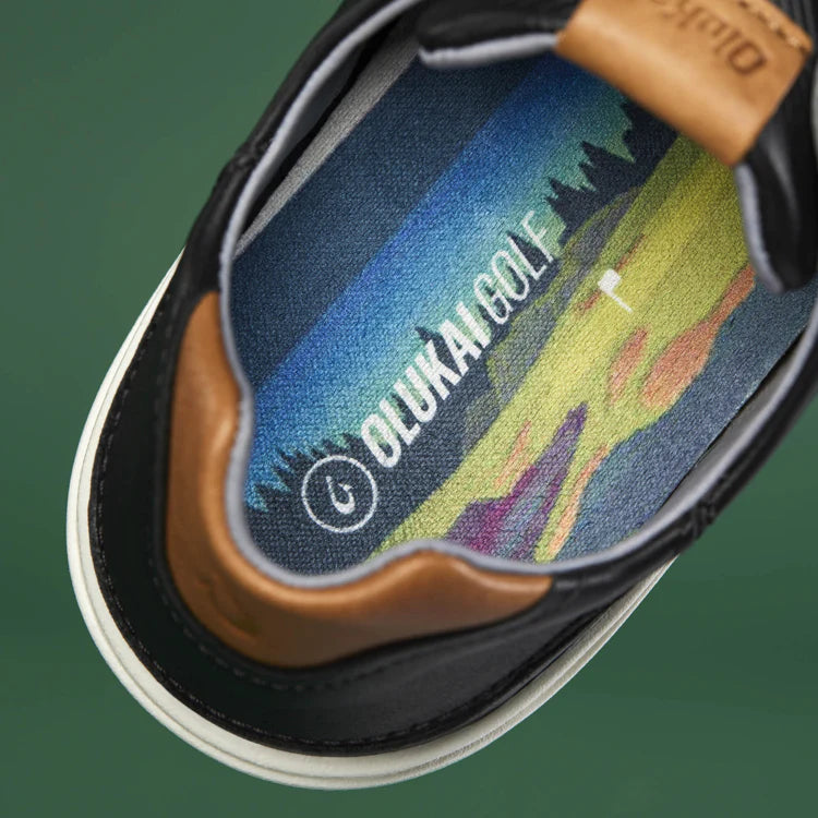 OLUKAI Wai‘alae Men’s Golf Shoes – Lightweight Performance – Black