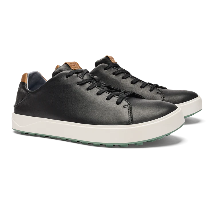 OLUKAI Wai‘alae Men’s Golf Shoes – Lightweight Performance – Black