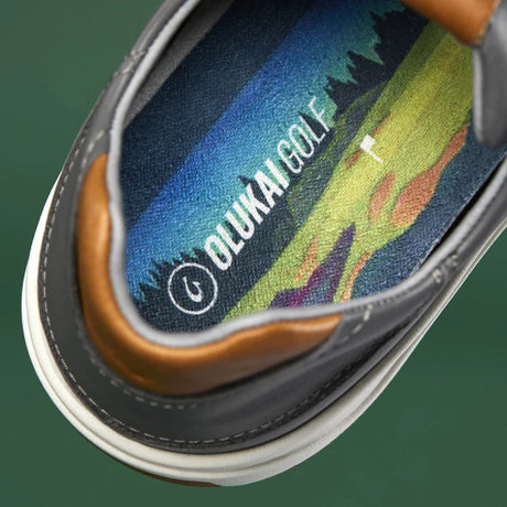 OLUKAI Wai‘alae Men’s Golf Shoes – Lightweight Performance – Stone