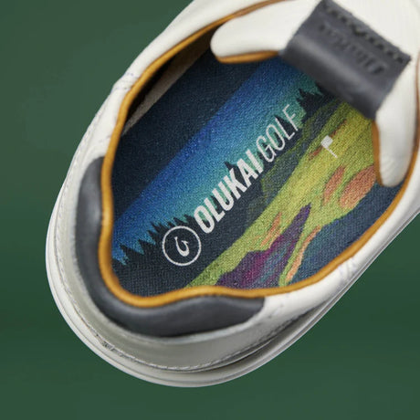 OLUKAI Wai‘alae Men’s Golf Shoes – Lightweight Performance – White