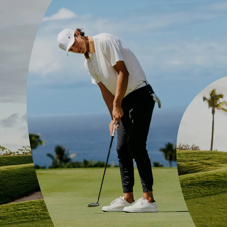 OLUKAI Wai‘alae Men’s Golf Shoes – Lightweight Performance – White