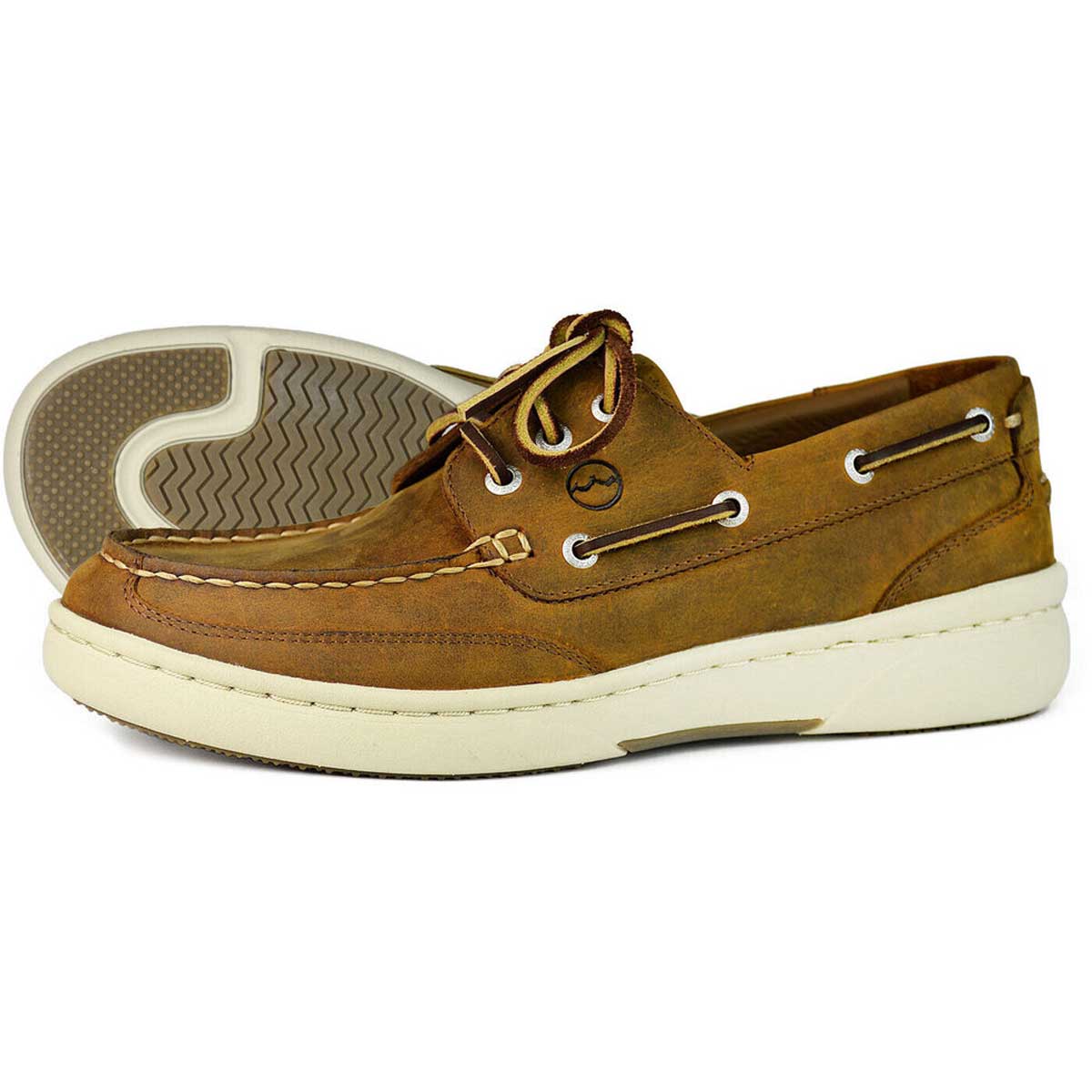 ORCA BAY Abersoch Leather Deck Shoes - Men's - Sand