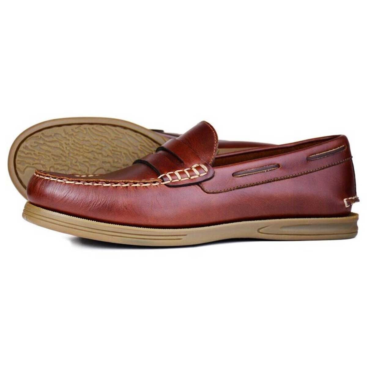 ORCA BAY Kip Leather Deck Shoes - Men's - Saddle