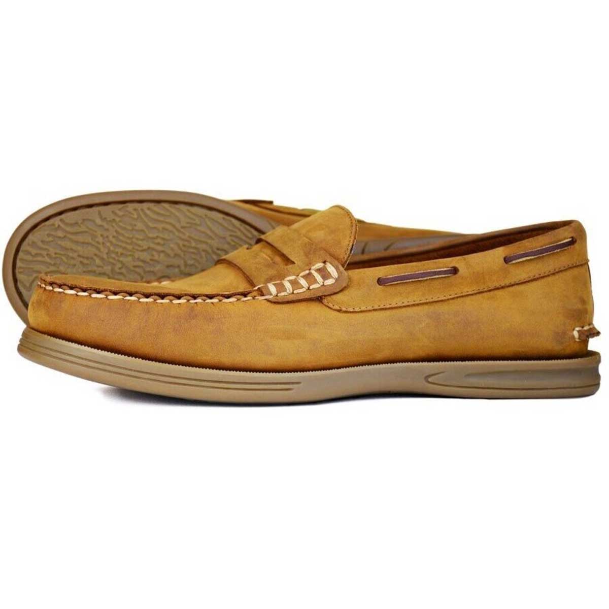 ORCA BAY Kip Leather Deck Shoes - Men's - Sand