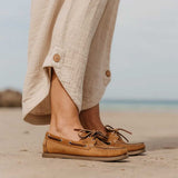 ORCA BAY Ladies Creek Leather Deck Shoes - Sand