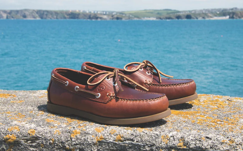 40% OFF ORCA BAY Mens Creek Leather Deck Shoes - Saddle Size UK 11  & 12 Orca Bay
