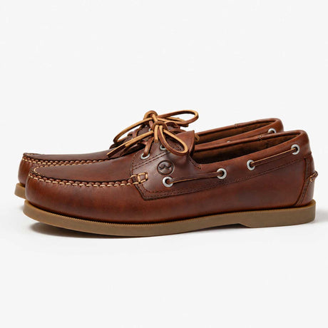 ORCA BAY Mens Creek Leather Deck Shoes - Saddle