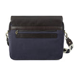 PAMPEANO Entregar messenger bag - brown leather and navy canvas - image 2