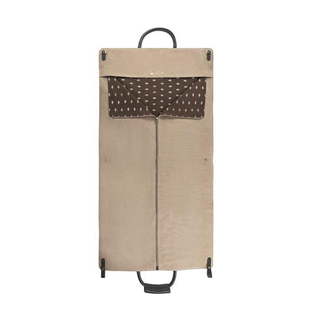 PAMPEANO Traje suit cover - brown leather and sand canvas – alternative product view