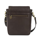 PAMPEANO Bandolera crossbody bag - brown leather with cream stitching - image 2