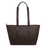 PAMPEANO Bolso tote bag - brown leather with cream stitching - image 3