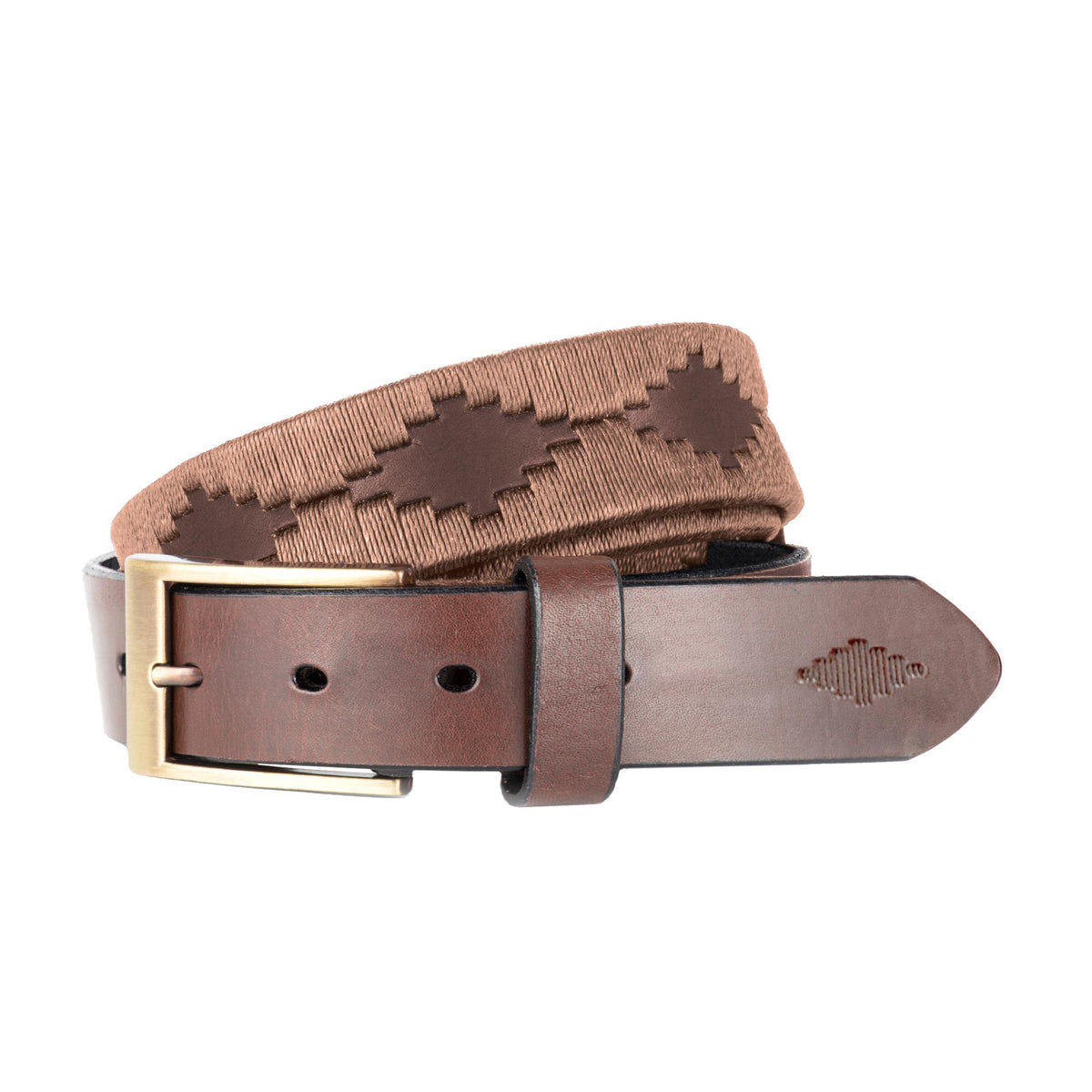 PAMPEANO Bordado Leather Belt - Brown