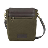 PAMPEANO Bandolera crossbody bag - brown leather and forest canvas - image 2