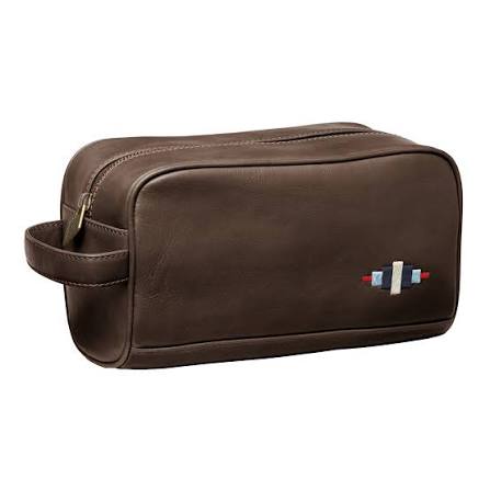 PAMPEANO Hombre Washbag - Brown Leather - Multi