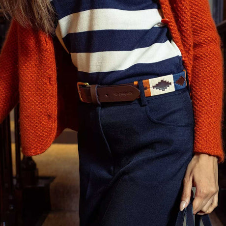 PAMPEANO Leather Polo Belt - Aurora