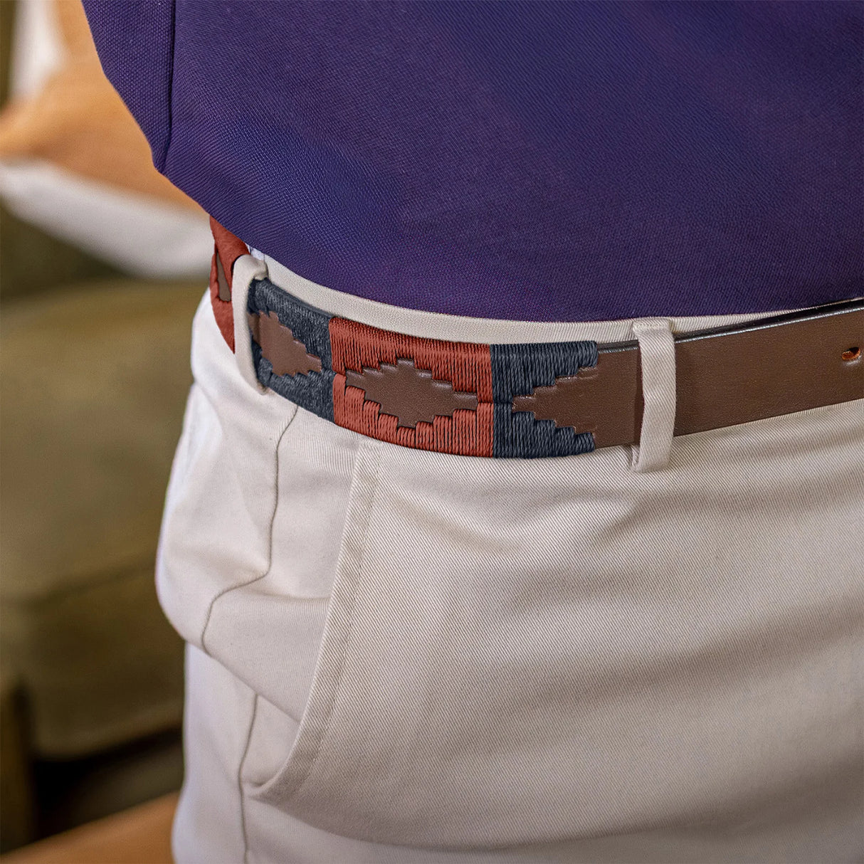 PAMPEANO Leather Polo Belt - Marcado