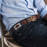 PAMPEANO Leather Polo Belt - Piedra