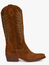 Load image into Gallery viewer, 40% OFF - PENELOPE CHILVERS Goldie Embroidered Cowboy Boots - Ladies Suede - Peat - SIze: UK 8 (EU 42)
