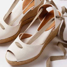Load image into Gallery viewer, Penelope Chilvers High Catalina Dali Espadrille - Women&#39;s - Ivory
