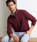 Peter Millar Ardent Air Performance Quarter-Zip in Bordeaux - view 2