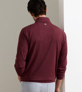 Peter Millar Ardent Air Performance Quarter-Zip in Bordeaux - view 3