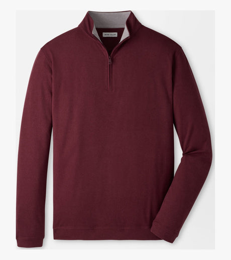 Peter Millar Ardent Air Performance Quarter-Zip in Bordeaux - front product view