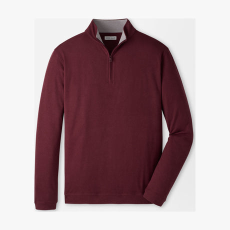 Peter Millar Ardent Air Performance Quarter-Zip in Bordeaux - front product view