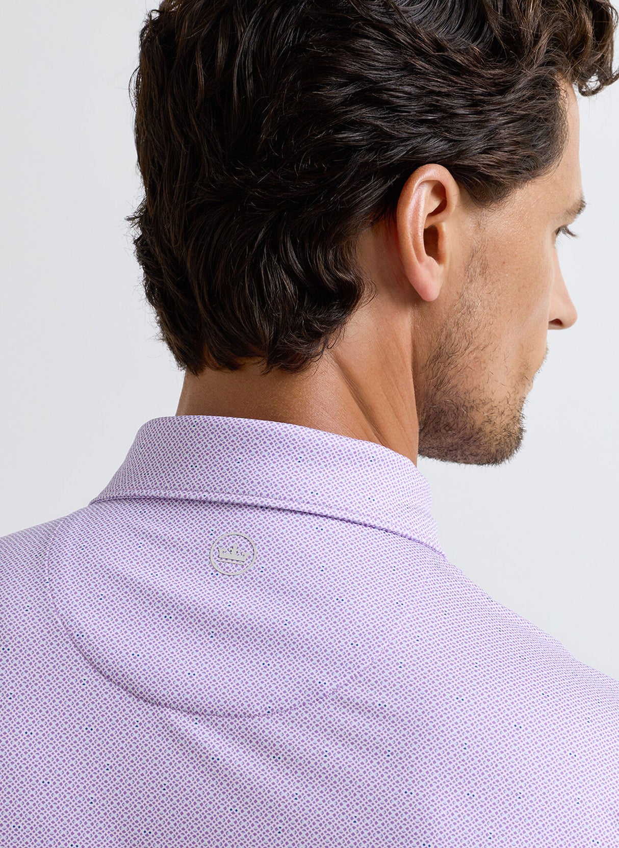 PETER MILLAR Ashgrove Performance Jersey Polo Shirt - Men's Classic Fit - Purple Iris