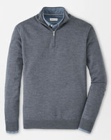 PETER MILLAR Autumn Crest Quarter Zip Sweater - Men's Classic Fit - Charcoal