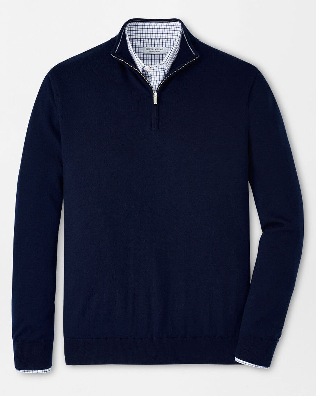PETER MILLAR Autumn Crest Quarter Zip Sweater - Men's Classic Fit - Navy