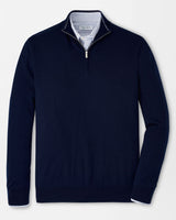 PETER MILLAR Autumn Crest Quarter Zip Sweater - Men's Classic Fit - Navy