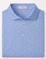 PETER MILLAR Barrier Performance Jersey Polo Shirt - Men's Classic Fit - Stream Blue