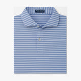 Peter Millar Beam Performance Mesh Polo in Windy Blue - flat product view