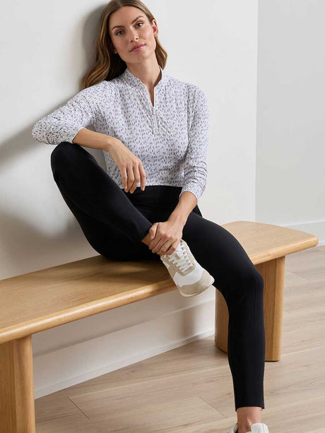 PETER MILLAR Bingham High Stretch Bonded Ankle Trousers - Womens - Black