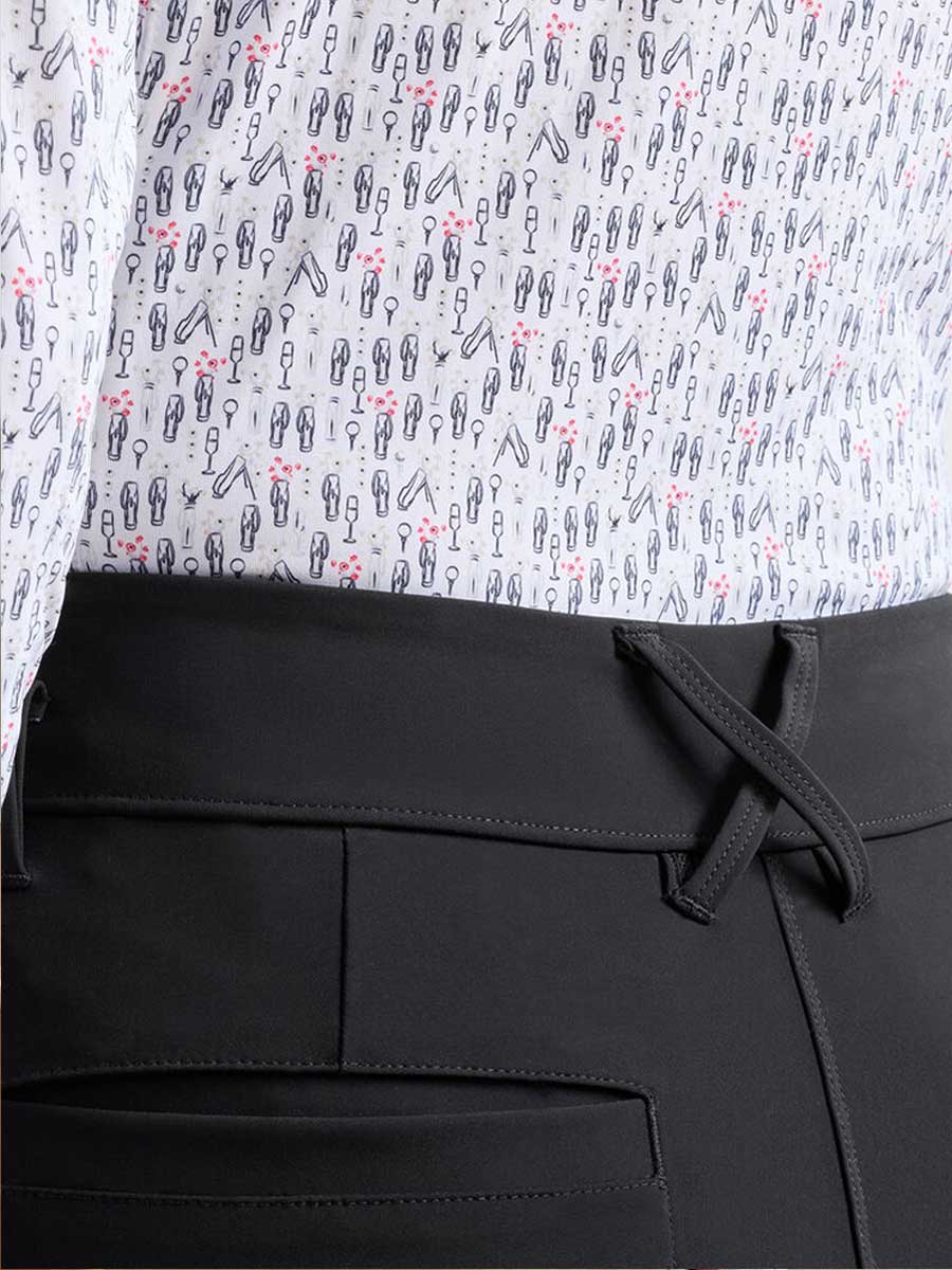 PETER MILLAR Bingham High Stretch Bonded Ankle Trousers - Womens - Black